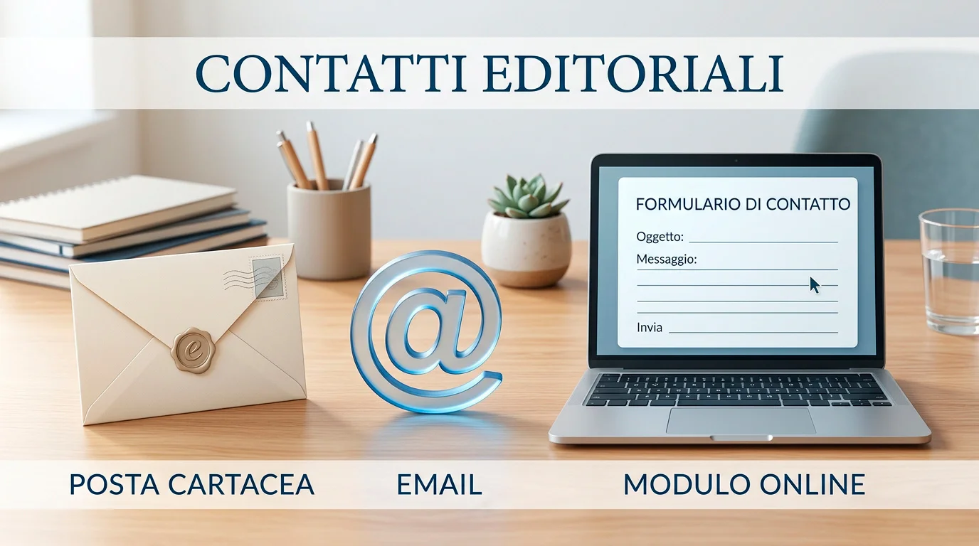 Canali di contatto della redazione: posta, email e modulo online
