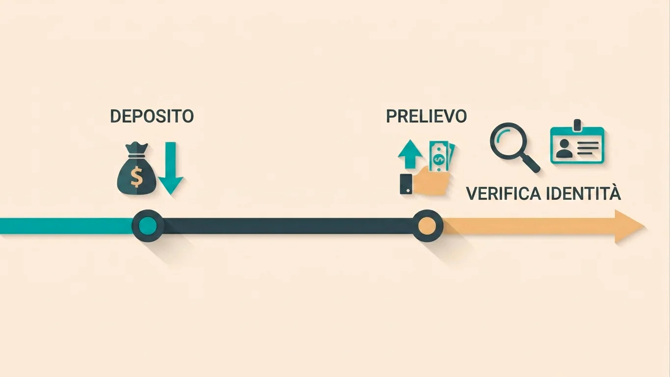 Differenza nei tempi della verifica dell'identità tra deposito e primo prelievo